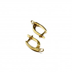 Silver earring fittings - 16х10mm 2 pcs. (F02S3086) 