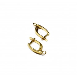 Silver earring fittings - 16х10mm 2 pcs. (F02S3086) 