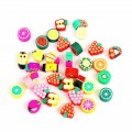 Polymer clay beads by pcs.