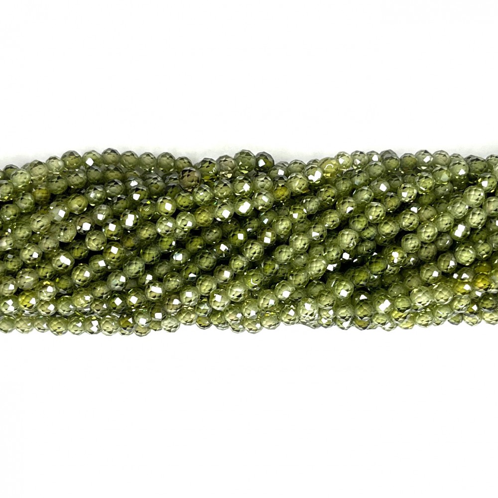 Beads Fianite (cubic zirconia)-faceted 3mm (0003011G)