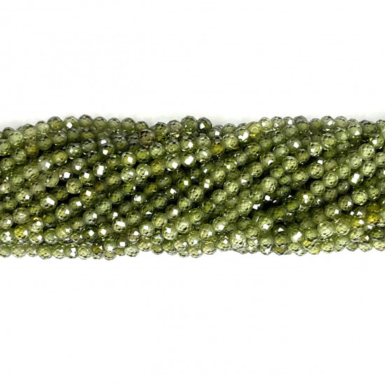 Fianit (kubischer Zirkon)-facettiert  Perlen 4mm (0004011G)