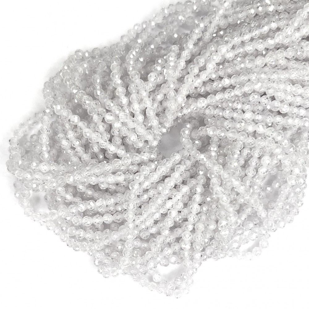 Beads Fianite (cubic zirconia)-faceted 3mm (0003015G)