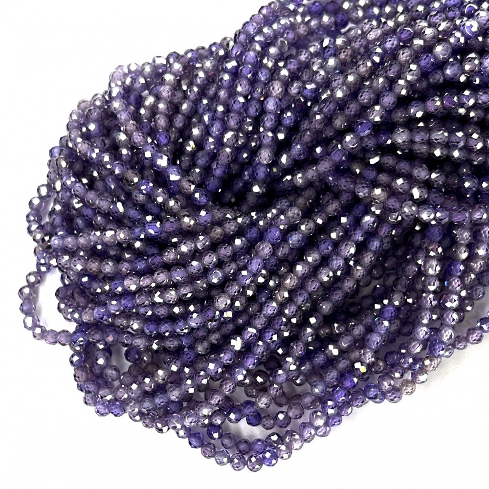 Beads Fianite (cubic zirconia)-faceted 3mm (0003016G)