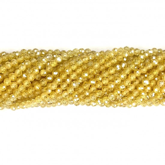 Fianit (kubischer Zirkon)-facettiert  Perlen 3mm (0003018G)