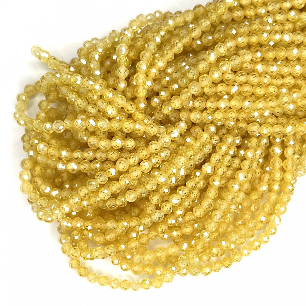 Beads Fianite (cubic zirconia)-faceted 3mm (0003018G)