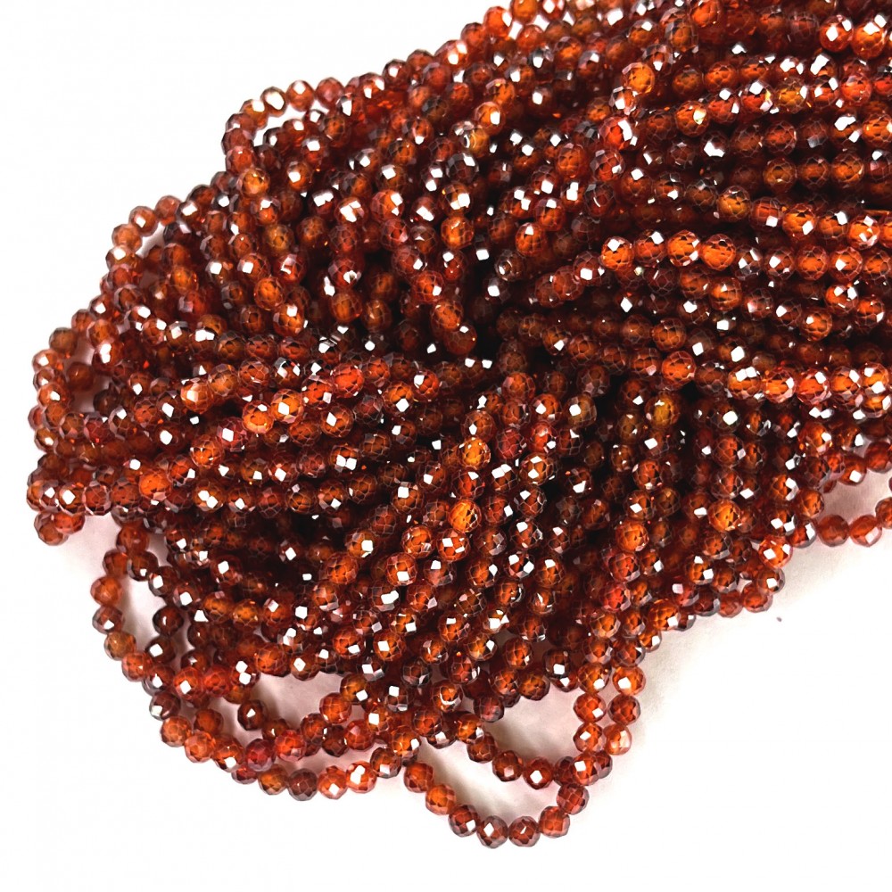 Beads Fianite (cubic zirconia)-faceted 3mm (0003023G)