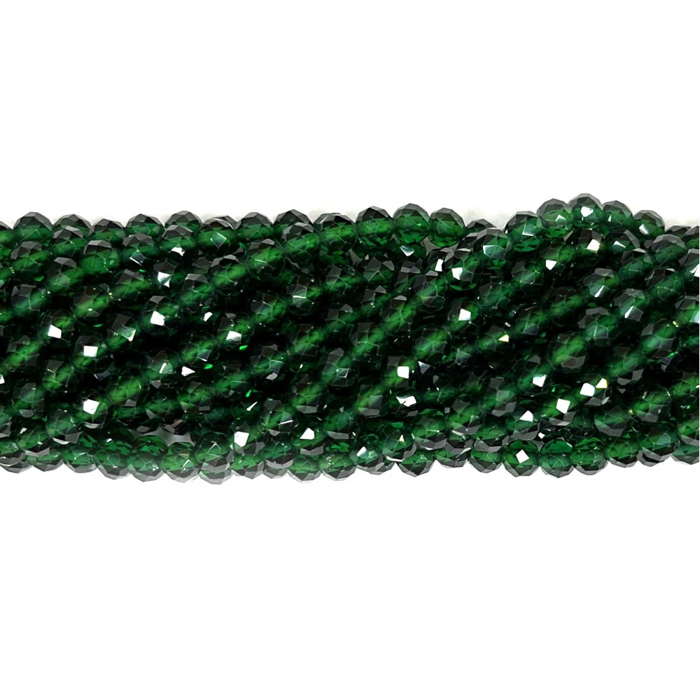 Beads Fianite (cubic zirconia)-faceted 4mm (0004021G)