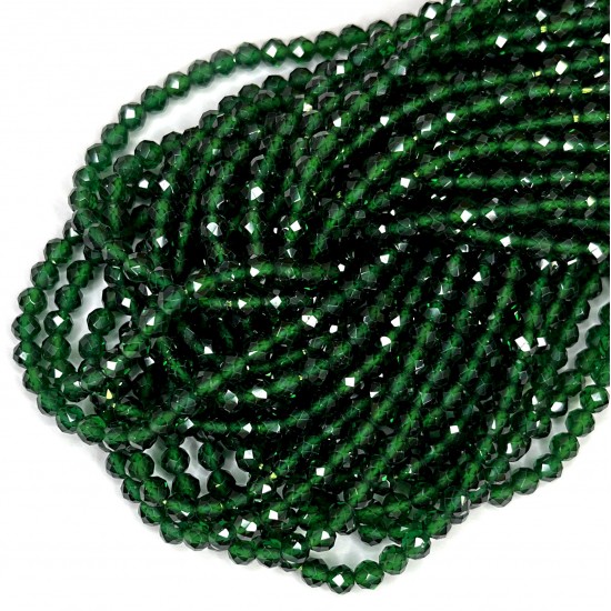 Beads Fianite (cubic zirconia)-faceted 4mm (0004021G)