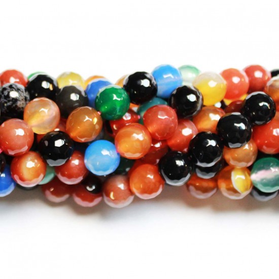Beads Agate-faceted 10mm (0210008G)