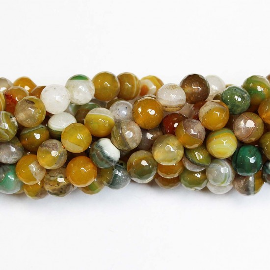 Beads Agate-faceted 10mm (0210018G)