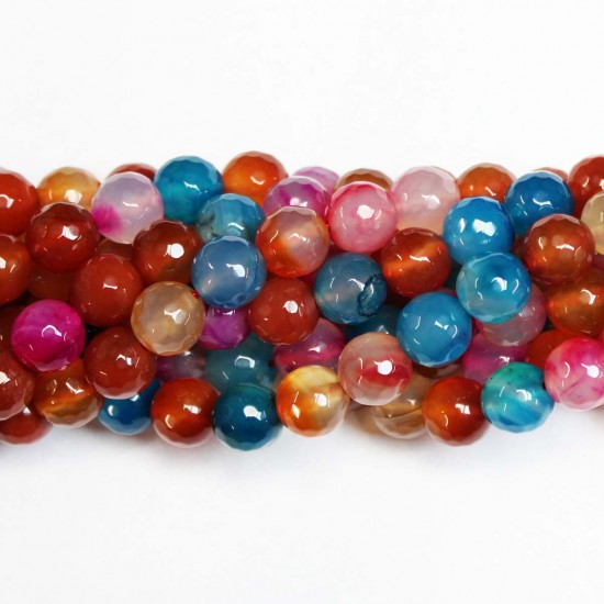 Beads Agate-faceted 10mm (0210023G)