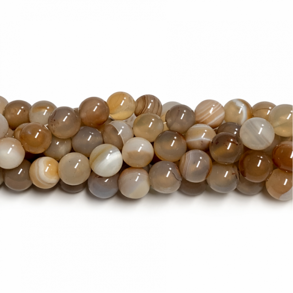 Agate Beads 10 mm, Natural Stone