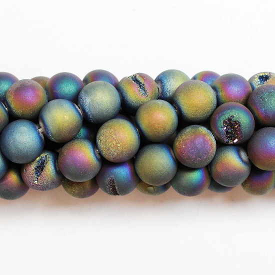 Beads Agate druzy 12mm (0212007D)