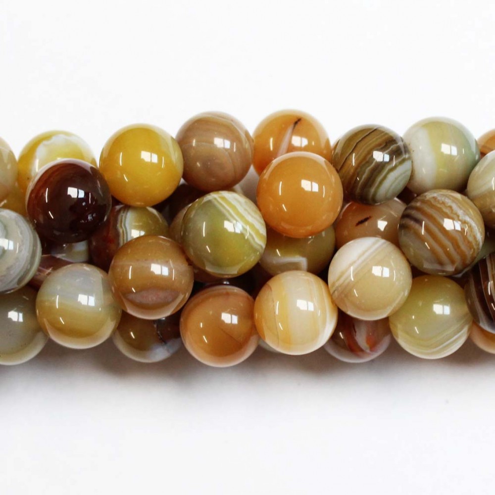 Faceted Agate Beads 12 mm – Natural Stone
