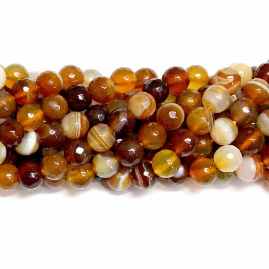 Beads Agate-faceted 8mm (0208006G)