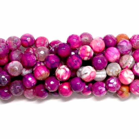 Beads Agate-faceted 8mm (0208007G)