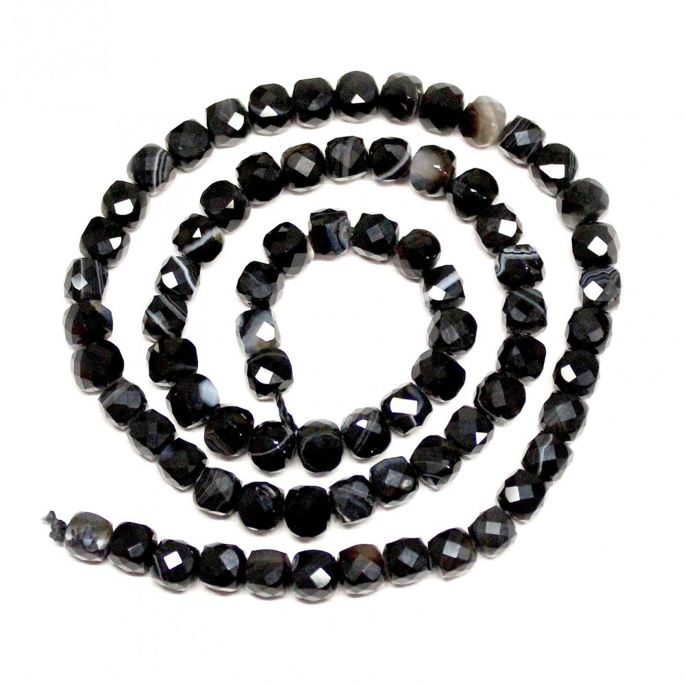 Beads Agate-faceted 5x5mm (0205001G)