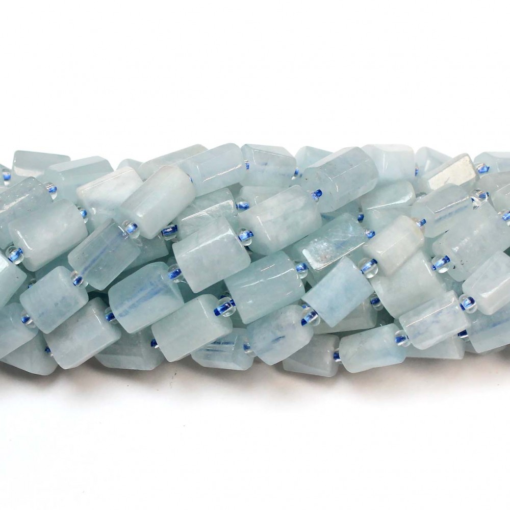 Beads Aquamarine-faceted 9x6mm (0409001G)