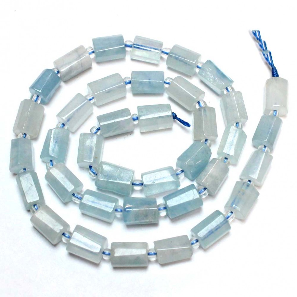 Beads Aquamarine-faceted 9x6mm (0409001G)