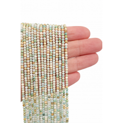 Amazonite Faceted Beads 2 mm  (0502001G)