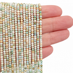 Amazonite Faceted Beads 2 mm  (0502001G)