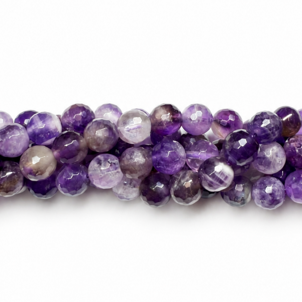 6mm natural amethyst beads