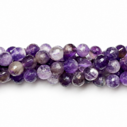 6mm natural amethyst beads