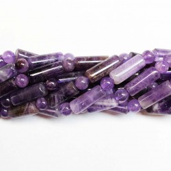 Beads Amethyst Perlen 17x7mm (0617000)
