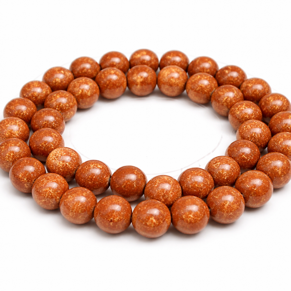 Brown aventurine beads, 8 mm (0108000)