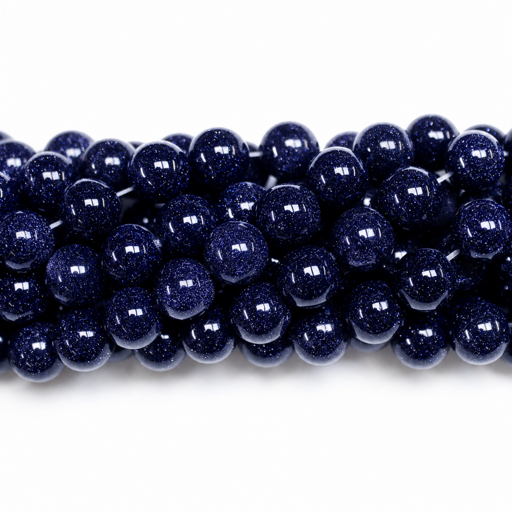 10mm blue aventurine beads, natural stone