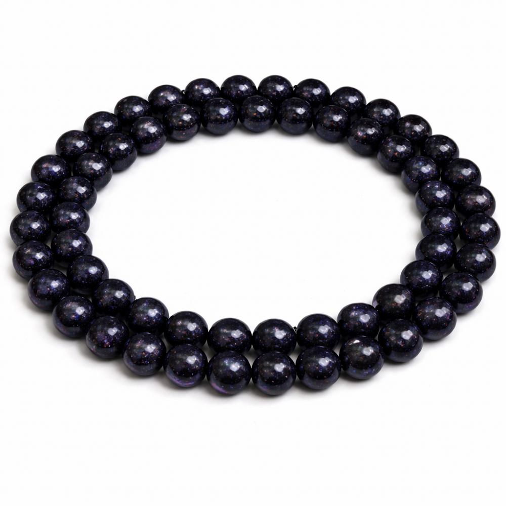 Faceted blue aventurine beads 8 mm (0107501G)