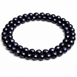 Faceted blue aventurine beads 6 mm (0106001G)