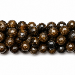 10 mm bronzite beads, natural stone