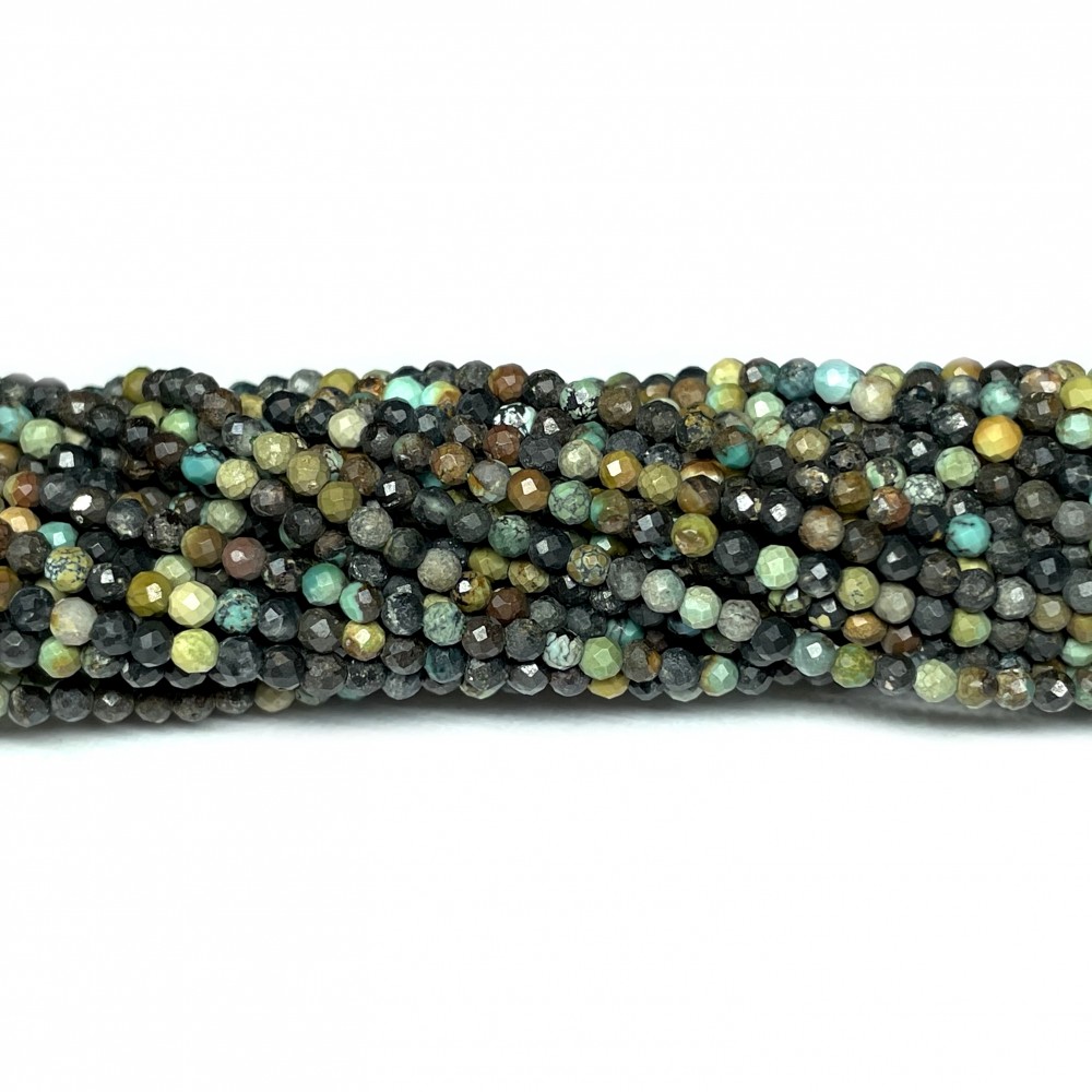 Beads - Chalcedony and turquoise 2 mm (4402000G)