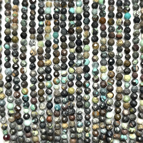 Kalcedon och turkos Pärlor 2,5 mm (4402500G)