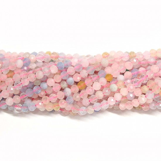 Beads Morganite-faceted 3mm (0003002G)