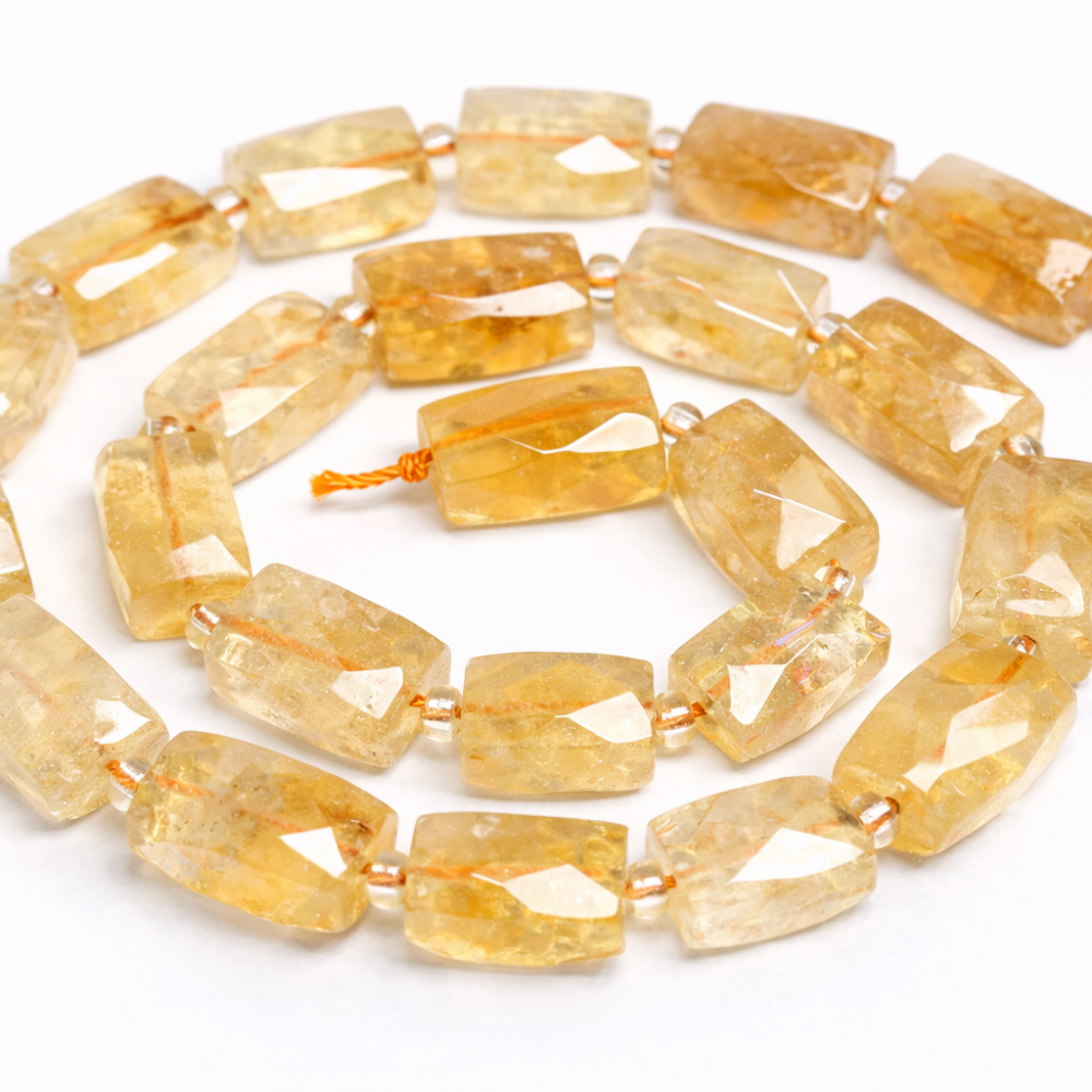 Beads Citrine-faceted ~16x11mm (4216001G)