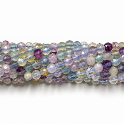 3 mm faceted fluorite beads – natural stone
