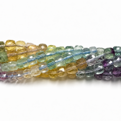 4 mm faceted fluorite beads – natural stone