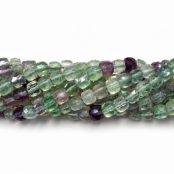 4 mm faceted fluorite beads – natural stone