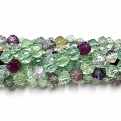 9 mm faceted fluorite beads – natural stone