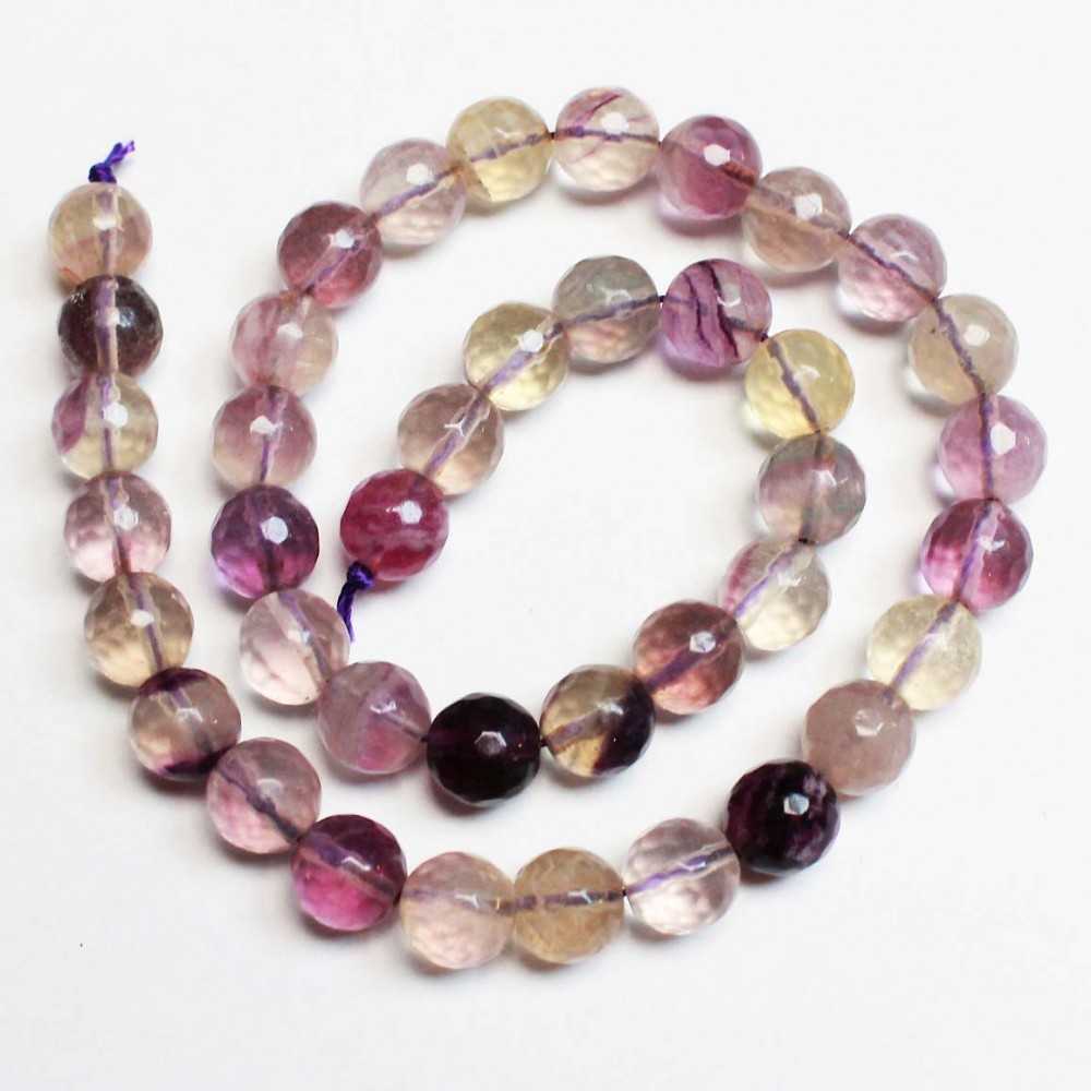 Beads Fluorite-faceted 10mm (4010000G)