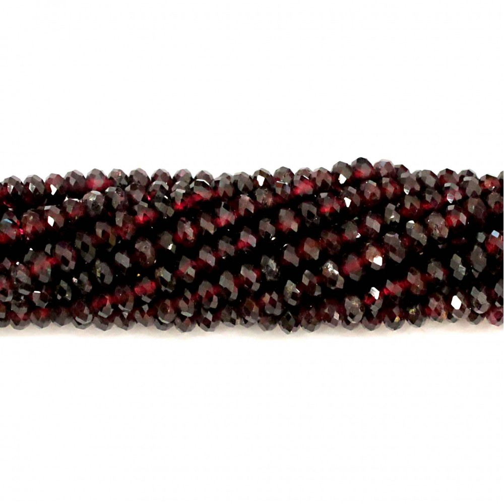 Beads Garnet-faceted 4x2mm (1304002G)