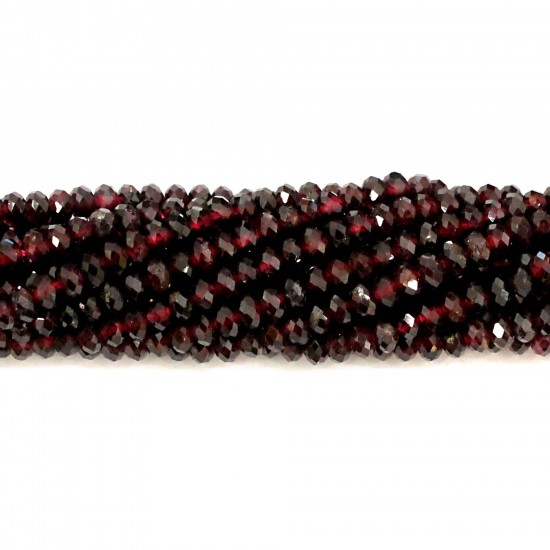 Beads Garnet-faceted 4x2mm (1304002G)
