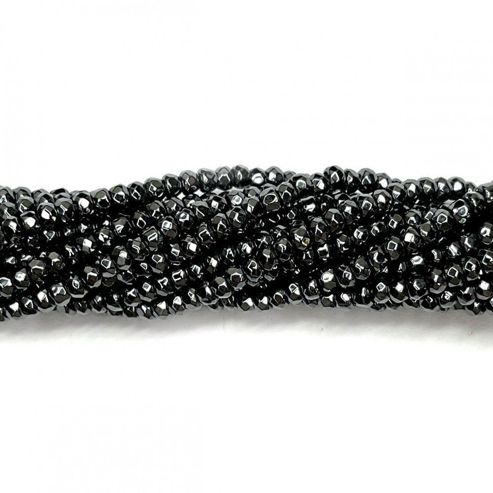 Beads Hematite-faceted 3x2mm (1003005G)