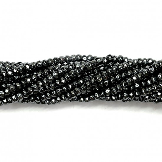 Beads Hematite-faceted 3x2mm (1003005G)