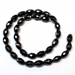 Beads Hematite-faceted 12x8mm (1012001G)