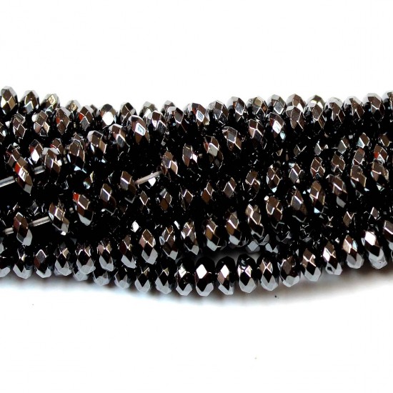 Beads Hematite-faceted 6x3mm (1006000G)