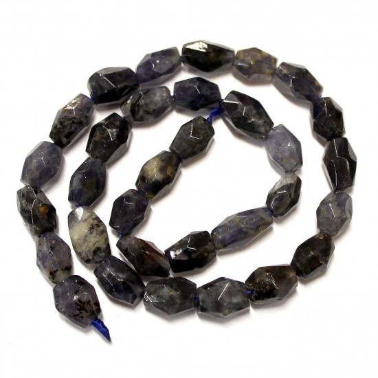Beads Iolite-faceted 11x8mm (0011003G)