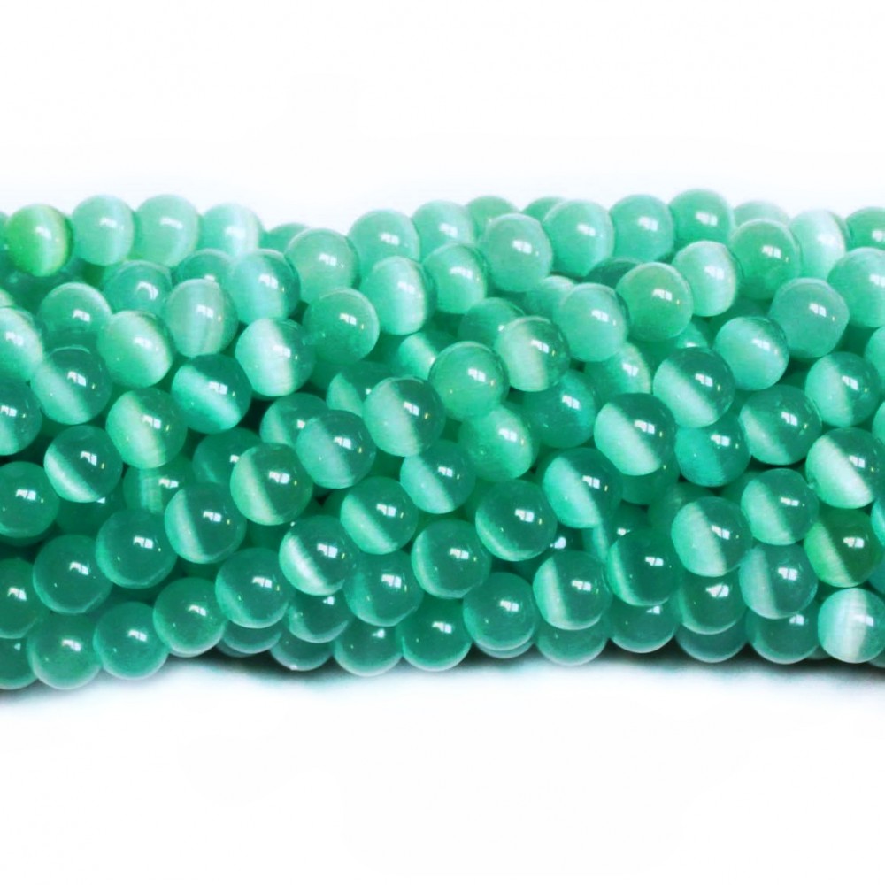 10 mm cat's eye beads, synthetic stone
